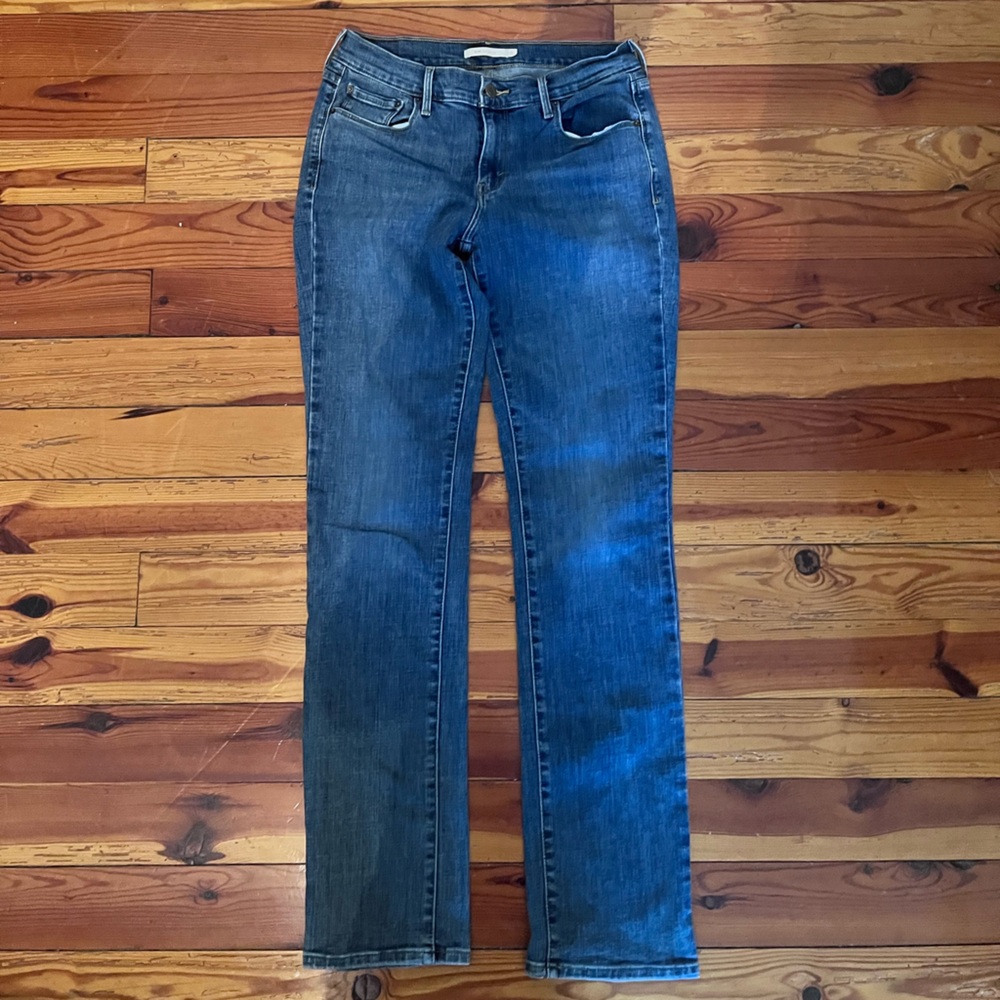 Levi's Blue Denim 505 Straight Jeans Size 6 Like New